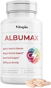 Albuminesupplement met vitamine B complex, Aminozuren, Egg White en Wei Proteïne Poeder - Energie, Uithoudingsvermogen, Immune, Wellness Ondersteuning - 120 tabletten, Non-GMO, Glutenvrij
