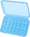 Daviky Weekly Pillen Organisator 3 keer per dag, Grote 7 dagen pil Box 3x per dag met aparte Container, Portable Travel Pillen Case voor Medicatie, Vitaminen, Visolie en Supplementen
