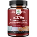 Omega 3 Visolie Supplement - EPA DHA Visolie Omega 3 Supplement met Immune Booster Hersen Vitaminen - Burpless 2000 mg per portie voor Mood Boost Lever Ondersteuning en PMS Relief Support