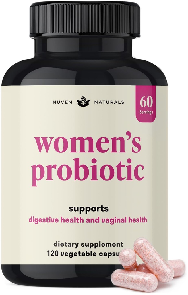 3-in-1 Womens Probiotic - 60 Servings - 12 Unieke Strains, Prebiotica, D-Mannose, & Cranberry for Digestive Health, Vaginale Gezondheid & Immune Support - Prebiotica en Probiotica voor vrouwen pH-balans