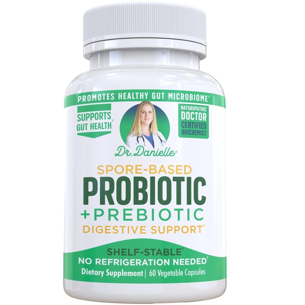 Dr. Danielle Probiotic - Probiotica voor vrouwen en mannen, Volwassenen door Dr. Danielle - Plank Stable Probiotic Supplement - Geen koeling nodig - Bacillus - 60 Capsules