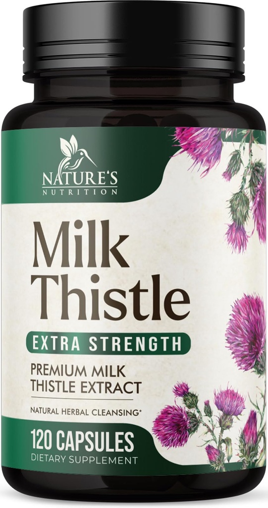 Melkdistel Extract - Lever Reiniging Detox & Reparatie Formule - Natuurlijke melkdistel met Silymarin Marianum & Dandelion Extract - Natuurlijke plantaardige lever Gezondheid Supplement - Made in USA - 120 Capsules