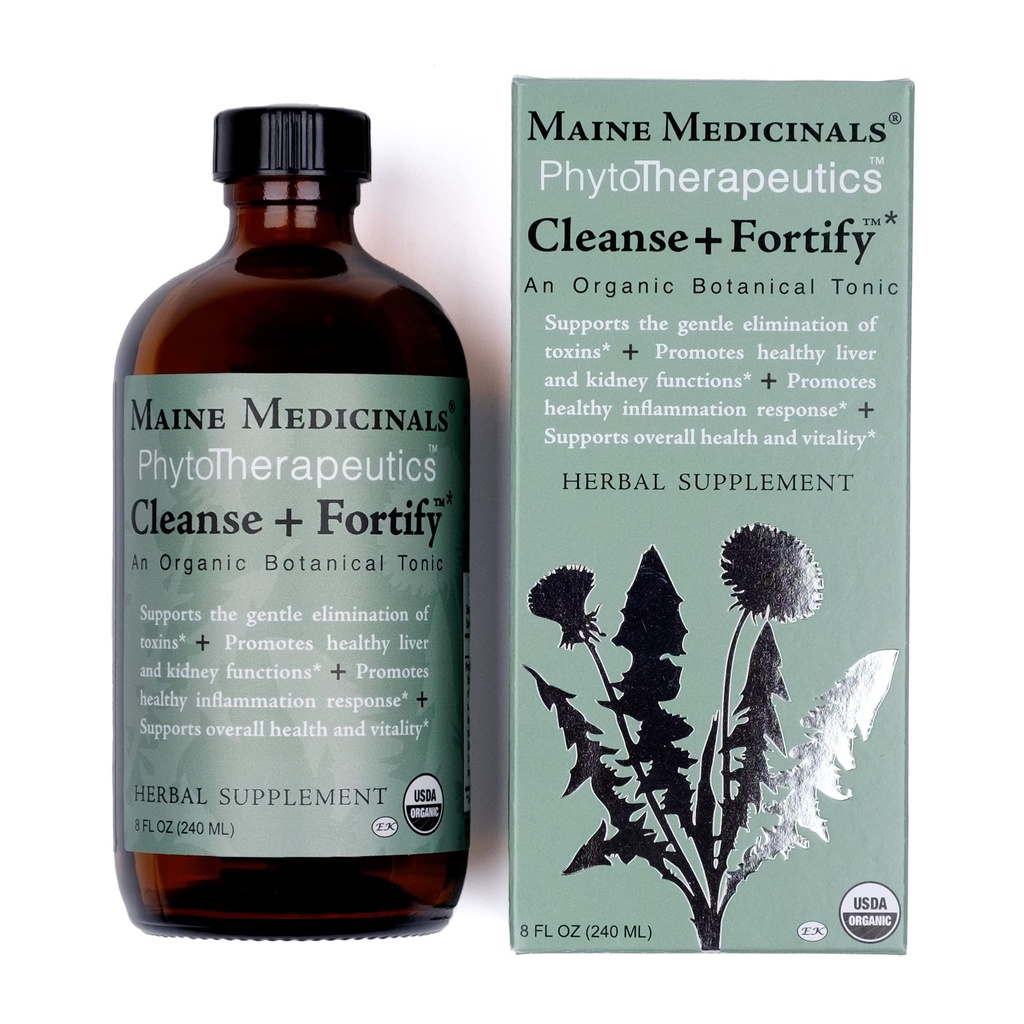 Reiniging + Fortify Biologische Lever Detox en Nier Reiniging met Adaptogenen 8 fl oz (16 Servers) USDA Certified Organic