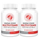 Silver Fern Whole Food Daily Multi Vitamin w/Trace Mineral Blend Supplement - 2 Bottles - 60 Vegicaps Each - 60 Day Supply - Natural, Non-GMO, Vegan, Multivitamin for Men & Women - Zero Synthetics