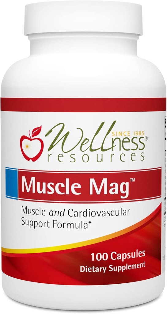Muscle Mag - Zeer absorbeerbare Magnesium Formula for Muscle Heath - with Magnesium Malate & Glycinate (100 Capsules)