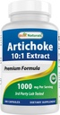 Meilleur extrait d'artichaut naturel 1000 mg par portion - 3e laboratoire party testé - 180 capsules