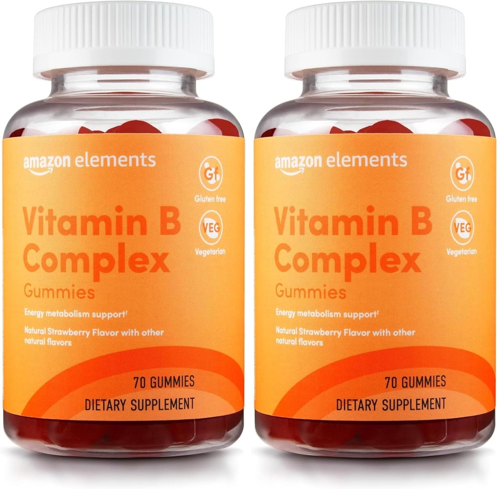 Elementen - B-complex, ondersteunt Immuun en normaal energiemetabolisme, 70 Gummies, 70-dagen levering, Veganistisch, volwassen, niet-GMO (voorheen Revly) (pakket van 2)