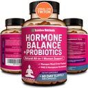 Hormone Balance + Probiotica voor vrouwen- Natuurlijke Menopauze Relief, Weight Management, Bloating, Hot Flashes, PMS 