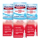 Vaporisateur nasal Sinus-Max de Mucinex, 12 heures de sur-le-Counter Médicament Nez Spray pour le soulagement du sinus, Décongestions nasales pour les adultes, Cooling Menthol, 0,75 Fl Oz (paquet de 3)
