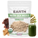 Biologische Earth Irish Sea Moss Powder 8oz - Wildcrafted Sea Moss Organic with Bladderwrack & Burdock Root Powder - Thyroid, Digestie Ondersteuning & gezonde huid - USDA Certified Organic