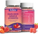 2 Pack Hair Skin and Nails Gummies with Biotin Collageen Vitamines for Women - Ondersteuning gezonde haren, huid & Nails - 120 Tellen