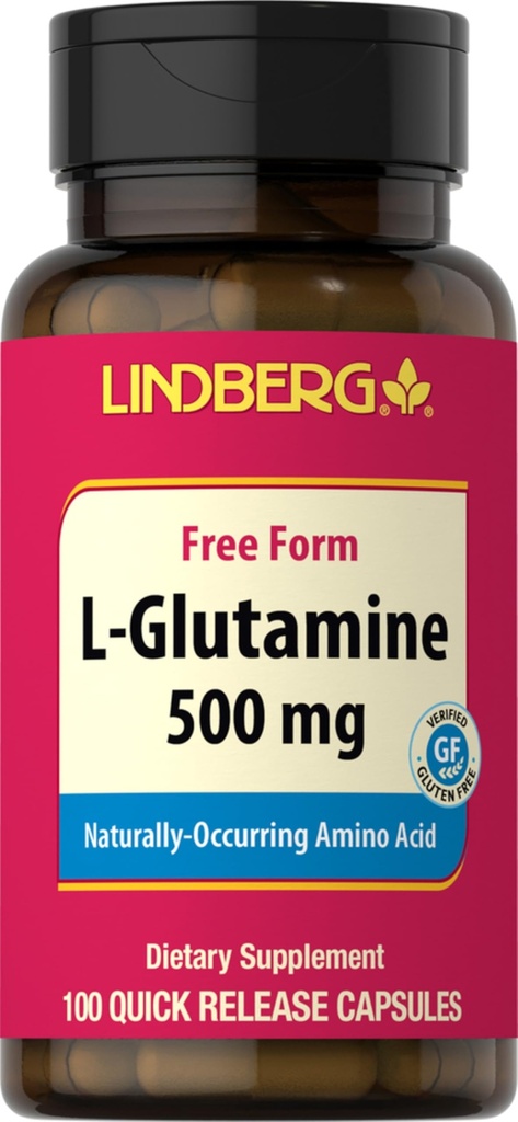 Lindberg L Glutamine Capsules voor Vrouwen en Mannen 500mg 