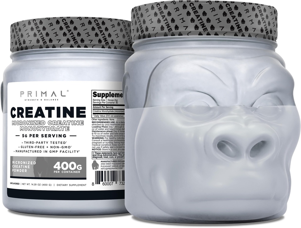 Primal Creatine Monohydraat Poeder (400 Gram) 