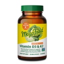 Megafood Vitamine D3 5000 UI (125 mcg) - Suppléments végétariens avec vitamine D3 K2 - Soutient les os, les dents, les muscles et la santé immunitaire - Non-OGM certifié - 120 Mini Capsules, 120 portions