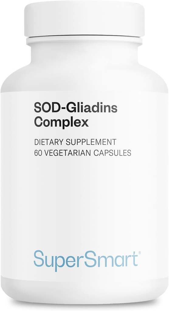 Supersmart SOD-Gliadins Complex 500mg per dag (High Potency) - Superoxide Dismutase Supplement - Meloenextract Concentraat & Antioxidant