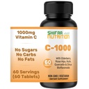 SHIFA NUTRITION Halal Vitamine C-1000 mg Tabletten, 60 dagen levering. Immuunondersteuningssupplement met vitamine C, vlierbes, quercetine, Rose HIPS & Rutin. Vegetarisch, niet-GMO, suikervrij & Keto vriendelijk
