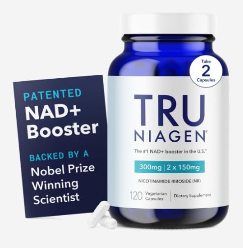 TRU NIAGEN - Gepatenteerd Nicotinamide Riboside NAD+ Supplement. NR ondersteunt Cellular Energy Metabolisme & Repair, Vitality, Healthy Aging of Heart, Brain & Muscle - 60 Servings / 120 Capsules