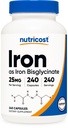 Nutricost Iron Bisglycinate Supplement (25mg) 240 Capsules - van Ferrous Bisglycinate Chelate - Non-GMO & Gluten-Free