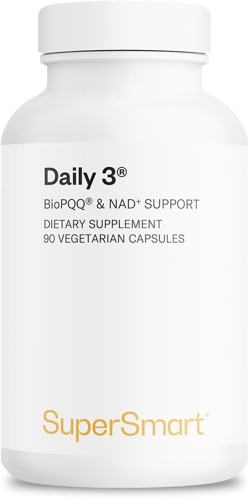 Supersmart Daily3 + Bio PQQ (All-in-One Formula) - Multivitamine voor vrouwen en mannen - 45 Essentiële voedingsstoffen 
