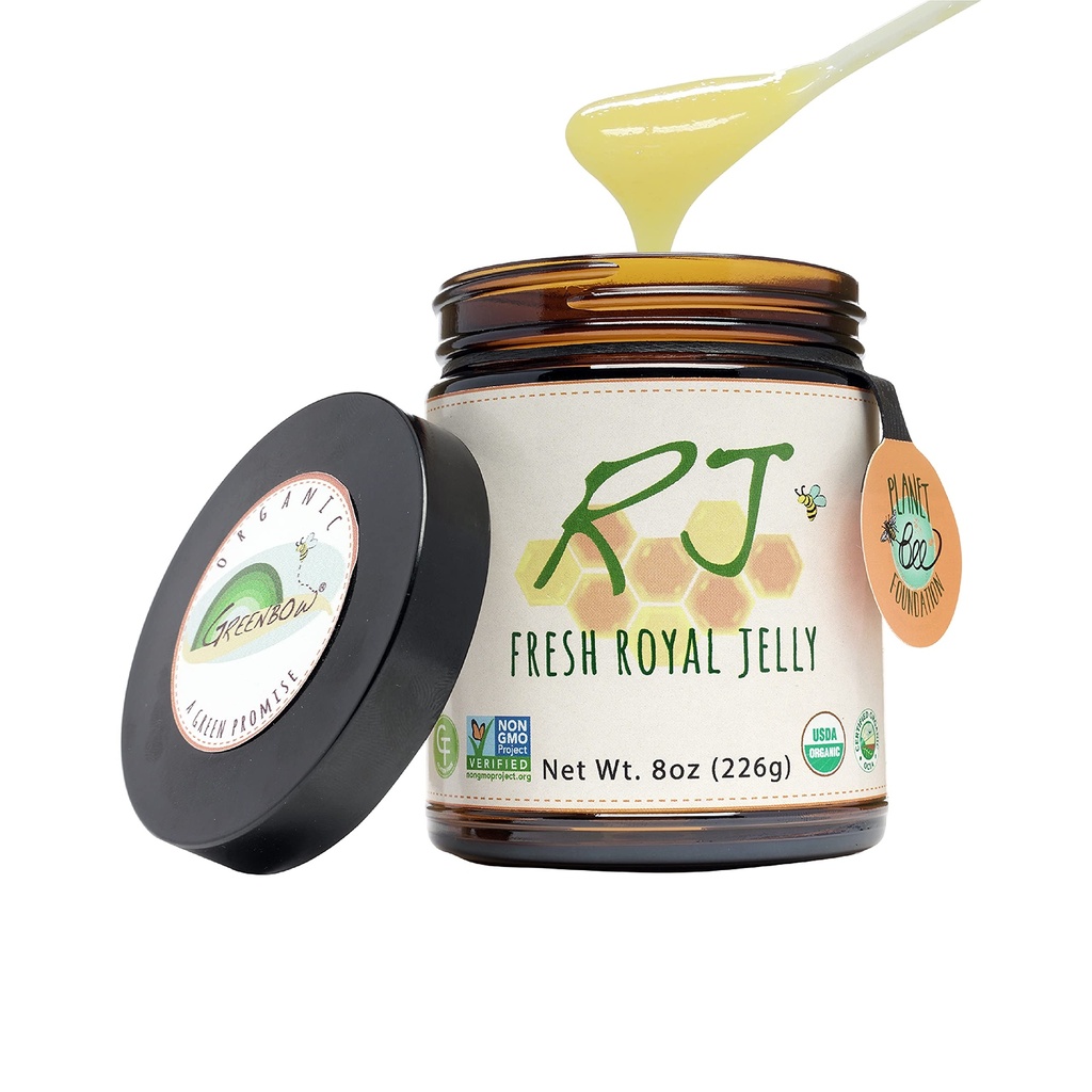 Greenbow bio frais Jelly royal - 100% USDA certifié biologique, non-OGM, halal, pur, sans gluten - l'un des plus nutritionnel emballé - (226g)