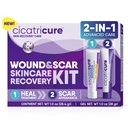 Cicatricure Skin Recovery Kit: Advanced Scar Gel & Open Wound Care Antibiotische Zalf, vermindert Stretch Marks, Chirurgische & Acne Scars, Treats Cuts & Burns, 1 oz Elk - voor volwassenen en kinderen