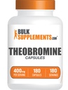 BulkSupplements.com Theobromine Capsules - Theobromine Supplement, Nootrope Supplement, Theobromine 400mg - Hersenen & energie Ondersteuning - Glutenvrij, 1 capsule per portie, 180 capsules
