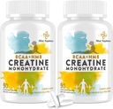 8-in-1 Creatine Monohydraat met BCAA & HMB, 5000 mg voor mannen & vrouwen, Creatine Kauwen voor spier, herstel, duurzaamheid & sterkte, hoge absorptie, citroensmaak, suikervrij, 180 tabletten
