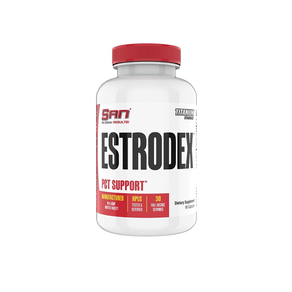 SAN-S Estrodex - Inhibiteur de blocage et d'aromatase d'estrogen - Supplément de booster d'hormones et de fitness pour hommes - Indole-3-Carbinol, Plus CDG & Nettle Root pour la santé des hommes - Sans gluten - 90 capsules.