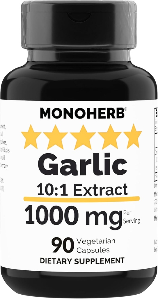 MONOHERB Knoflook Extract 1000 mg - 90 Vegetarische Capsules
