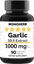 MONOHERB Knoflook Extract 1000 mg - 90 Vegetarische Capsules