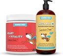 WONDER PAWS Hart + vitaliteit Superheld Kauwen Plus Omega Max Visolie - voor honden Hartgezondheid, huid en Joint Care & Immuun Ondersteuning - Hart + vitaliteit 90 Kauwen - Omega Max 16 Ounces