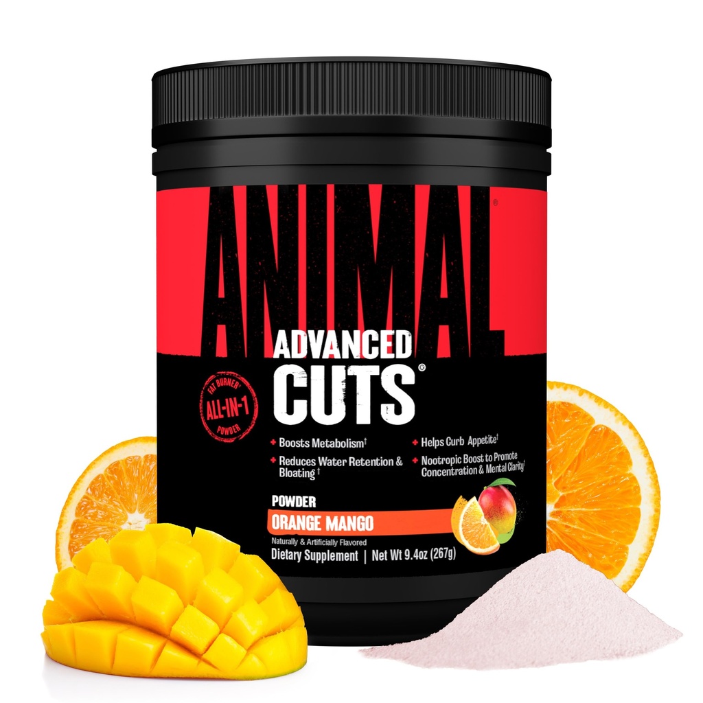 Animal Cuts Thermogenic Fat Burner Powder - gewichtsverlies voor vrouwen en mannen voor metabolisme, energie, focus, en Nootrope hersenen Ondersteuning met Ketones Apetite Suppressant - Orange Mango smaak