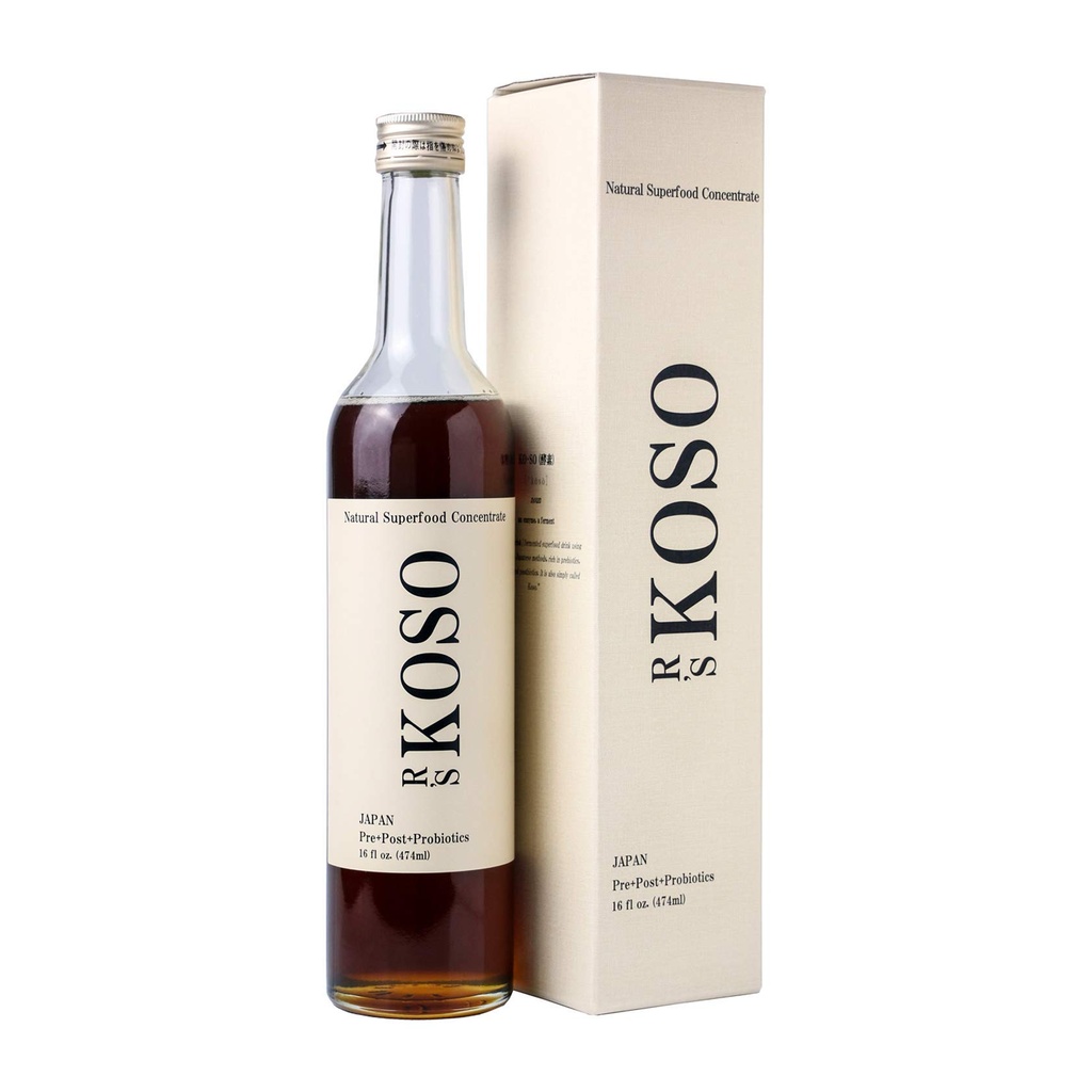 3-Day Cleanse by R's KOSO - boisson enzymatique japonaise riche en probiotiques et prébiotiques, fabriqué à partir de 100 légumes ? Fruits - Soutien naturel pour une meilleure digestion et santé Gut + Detox + Cleanse - 16oz