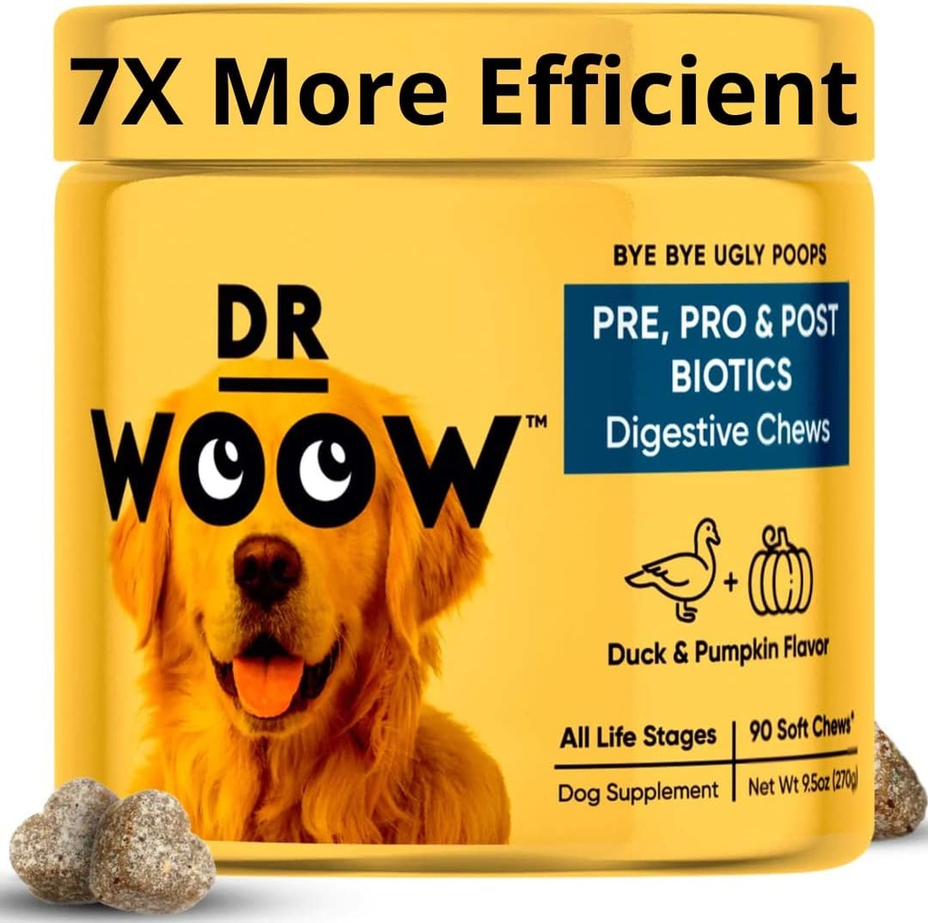 Probiotica voor honden, huisdier hond probiotica en spijsverteringsenzymen, eenden & pompoen smaak hond probiotische supplementen, hond vitamines hond probiotische kauwen en prebiotica voor honden, hond gas relief