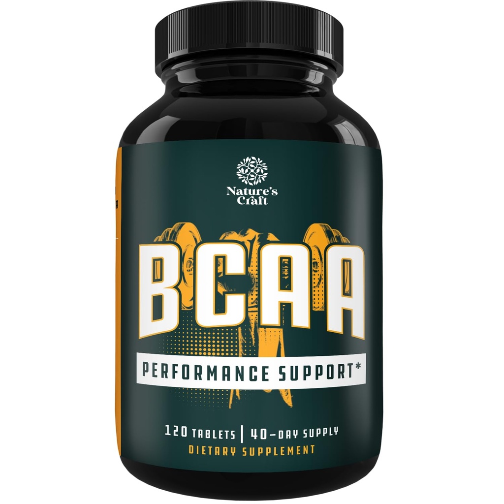 Branch keten Aminozuren supplement - Vegan BCAA tabletten Post workout spierherstel en spiergroei ondersteuning - vertakte keten Aminozuren supplement voor mannen en vrouwen workout herstel 120 Tel.