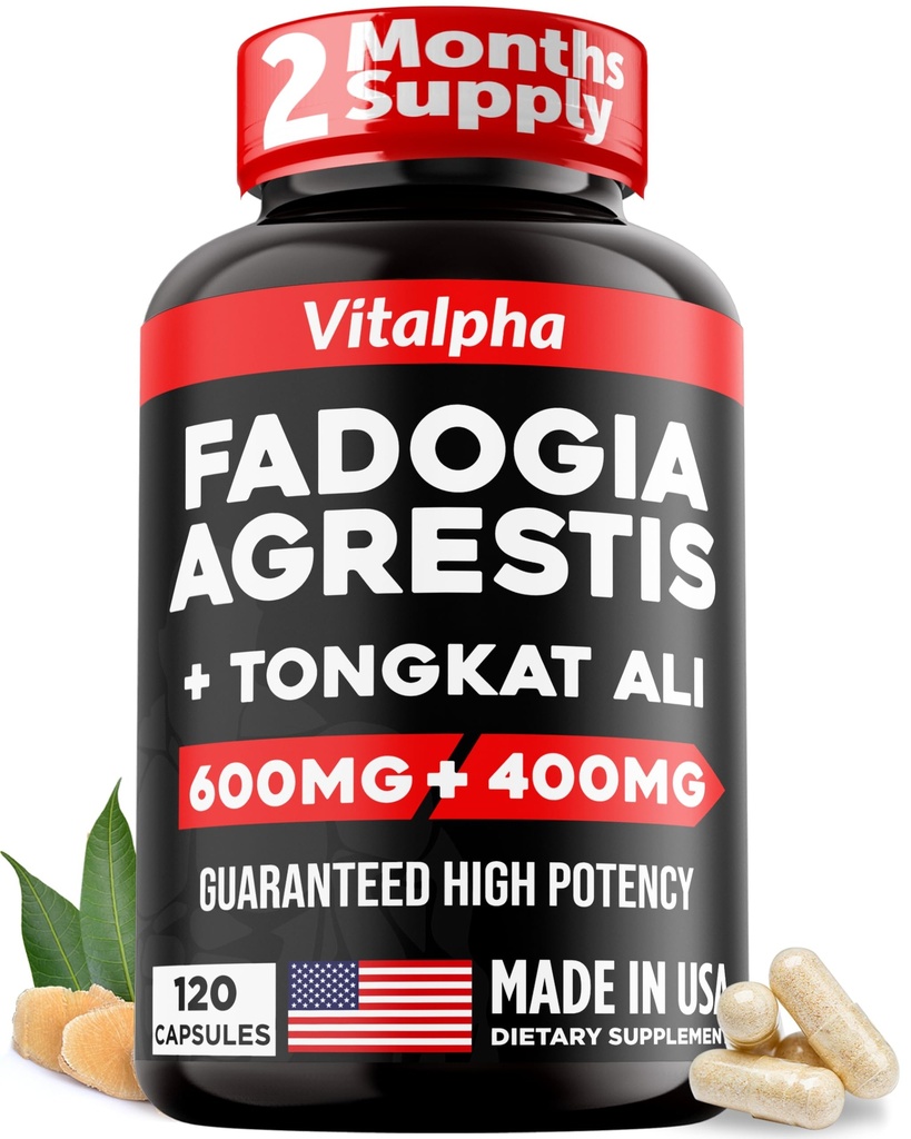 Ultra Concentré 86.000mg Fadogia Agrestis Tongkat Ali Blend – 200:1 Tongkat Ali + 10:1 Fadogia Agrestis + Bioperine - Mélange de force maximum pour la performance sportif et la masse musculaire - 120 V-Caps