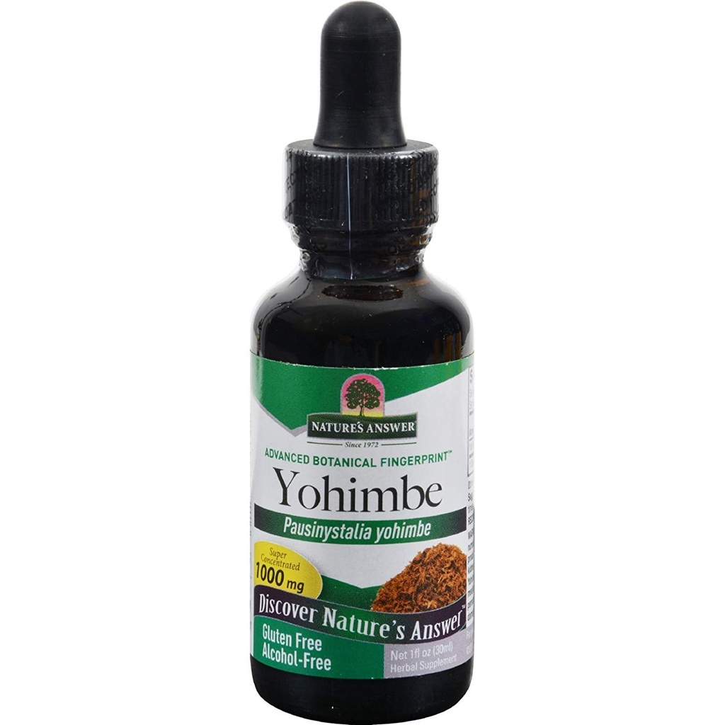 Natuur Antwoord Yohimbe Bark Alcoholvrij - Kruidensupplement - Glutenvrij - 1 floz (verpakking van 2)