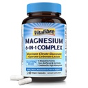 Magnesium Complex Supplement 6 in 1, 1160mg Gecheld Magnesium voor Max Absorptie, Hulp bij Betere Slaap, Ontspanning & Zenuw Kalm, 240 Vegan Capsules, Niet GGO & Glutenvrij