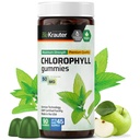 BIO KRAUTER Gommies de chlorophylle - 90 Chews - Suppléments de chlorophylle - Support naturel de la peau et de la détox - Vegan, base de pectine, non-OGM Chews