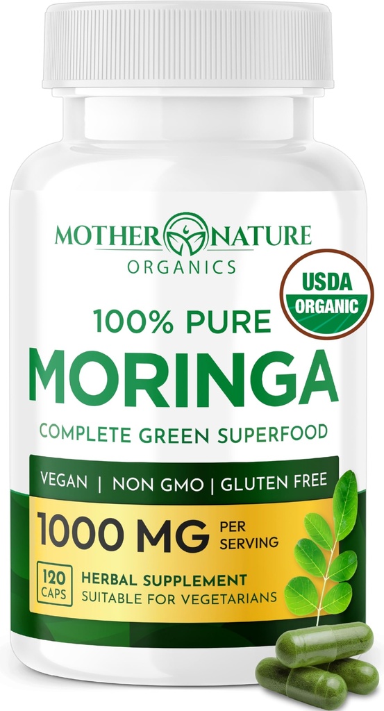 Moeder Natuur Organics Moringa Capsules 