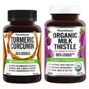FarmHaven Milk Thistle 120 capsules en Kurkuma Curcumine 90 capsules