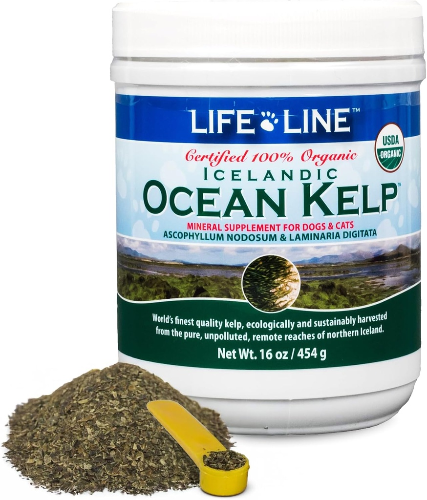 Life Line USDA Certified Organic Ocean Kelp for Pets & thousand 