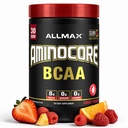 ALLMAX Nutrition AMINOCORE BCAA Powder, 8,18 Gram van Aminozuren, Intra en Post Workout Herstel Drank, Glutenvrij, Fruit Punch, 315 g