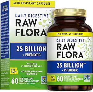 Nature's Truth Raw Flora Probiotic with Prebiotics 25 Miljard CFU 