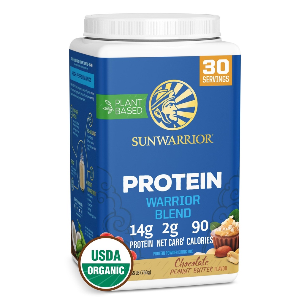 Organische plantaardige proteïnepoeders Vegan Organische proteïnepoeders met BCAA Aminozuren & Hennepzaaderwten Blenden met niet-GMO Sojamelkfiller en glutenvrij (Chocolaat Pindakaas, 30 porties)