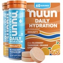 Nuun Immunity Electrolyte Tablets with Vitamin D, C, E, & A, Ginger, Elderberry, Magnesium & 4 Other Essential Electrolytes, Vegan, Blueberry Tangerine & Orange Citrus, 4 Pack (40 Servings Total)