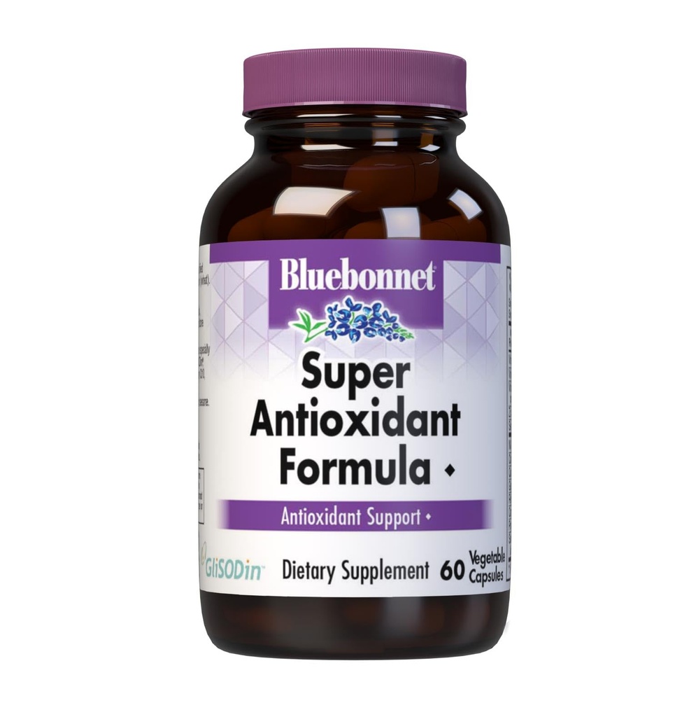 BlueBonnet Super Antioxidant Formula Vegetarian Capsules, 60 Telling, Wit