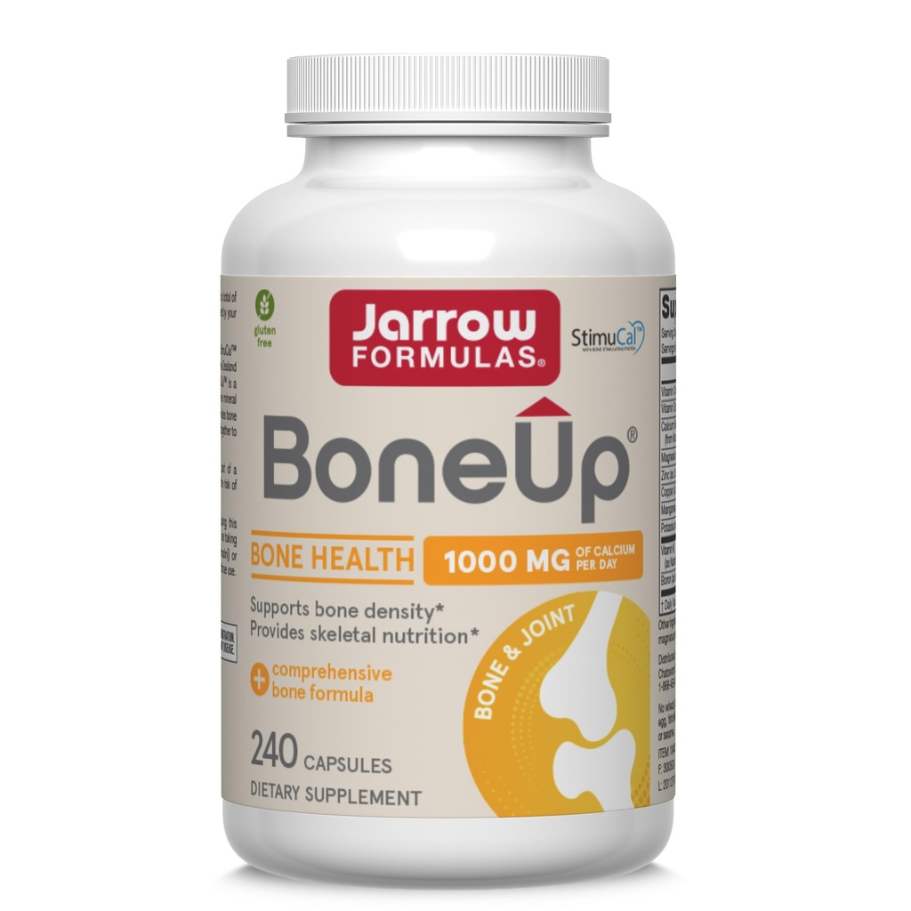 Jarrow Formules BoneUp voor botdichtheid - vitamine D3 en K2, calciumondersteuning, 240 capsules, bevordert skeletvoeding, tot 40 dagen levering
