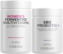 Codeage Daily Immuni System Support Multivitamine pour les femmes + Probiotiques Bundle