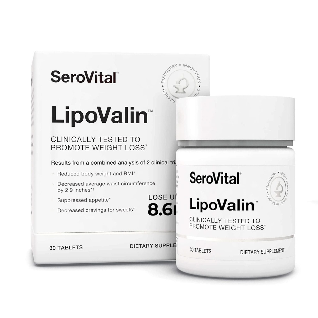 Sérovital LipoValin pilules de perte de poids validées cliniquement pour les femmes – pilule de régime, suppresseur d'appétit, supplément de perte de poids sans stimulant - 30 comprimés